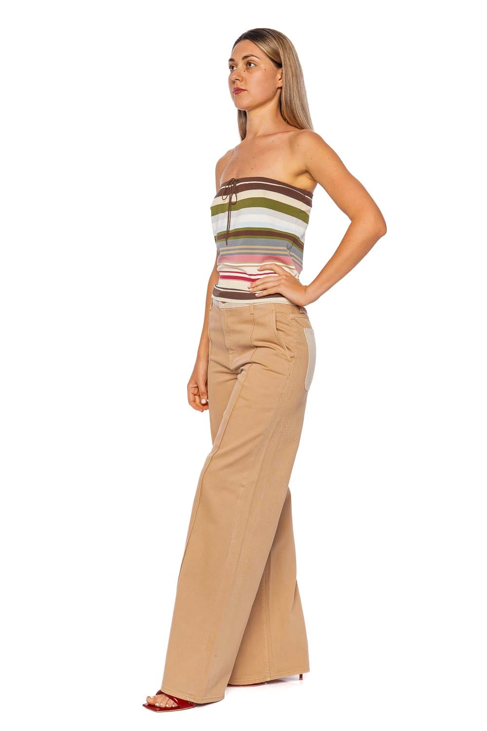 Ulla Johnson The Asher Limestone Patchwork Jean