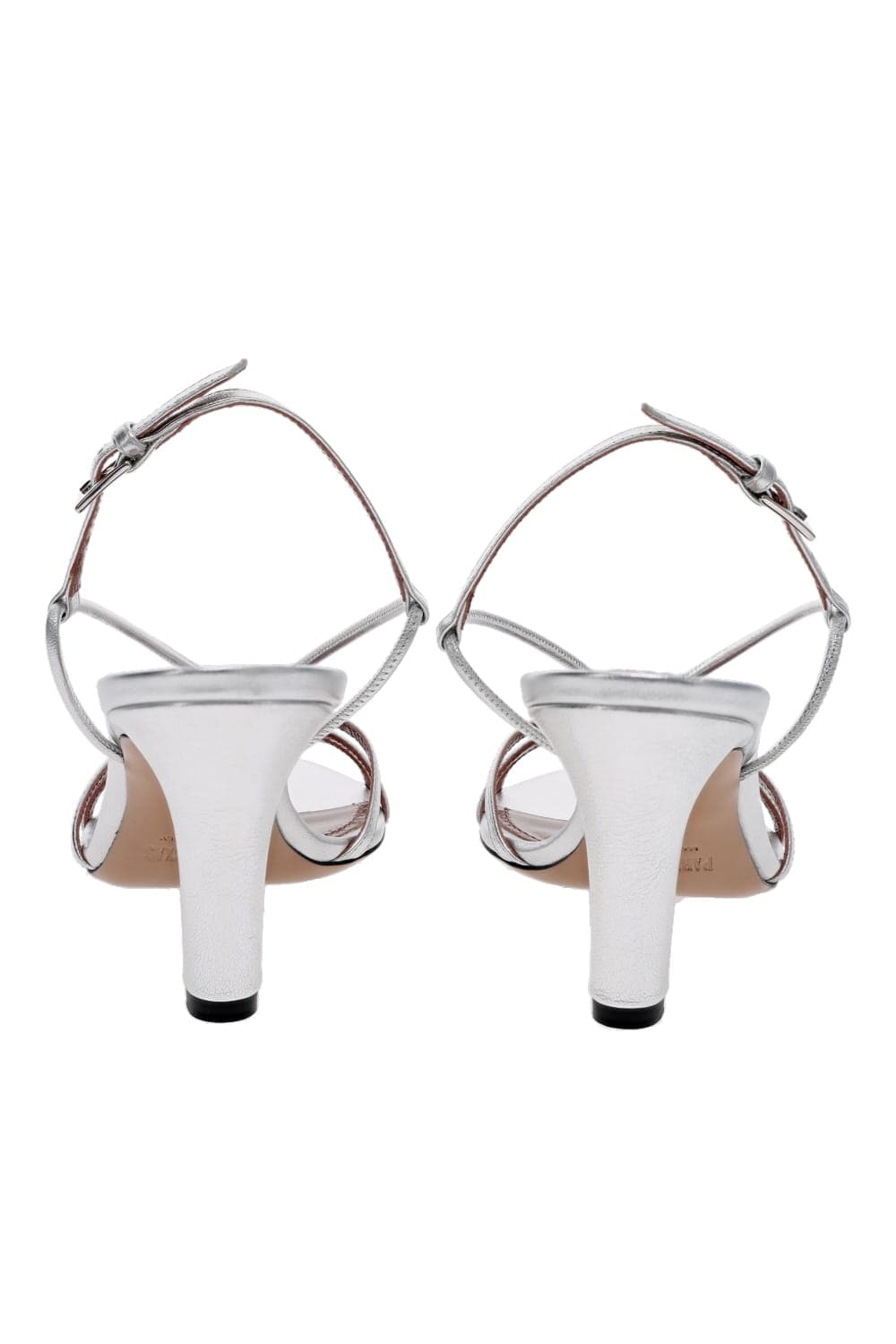 Paris Texas Bianca Silver Leather Slingback Sandal