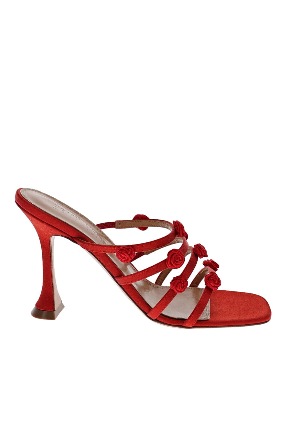 Britt Netta Juliet Red Rosette Satin Sandal