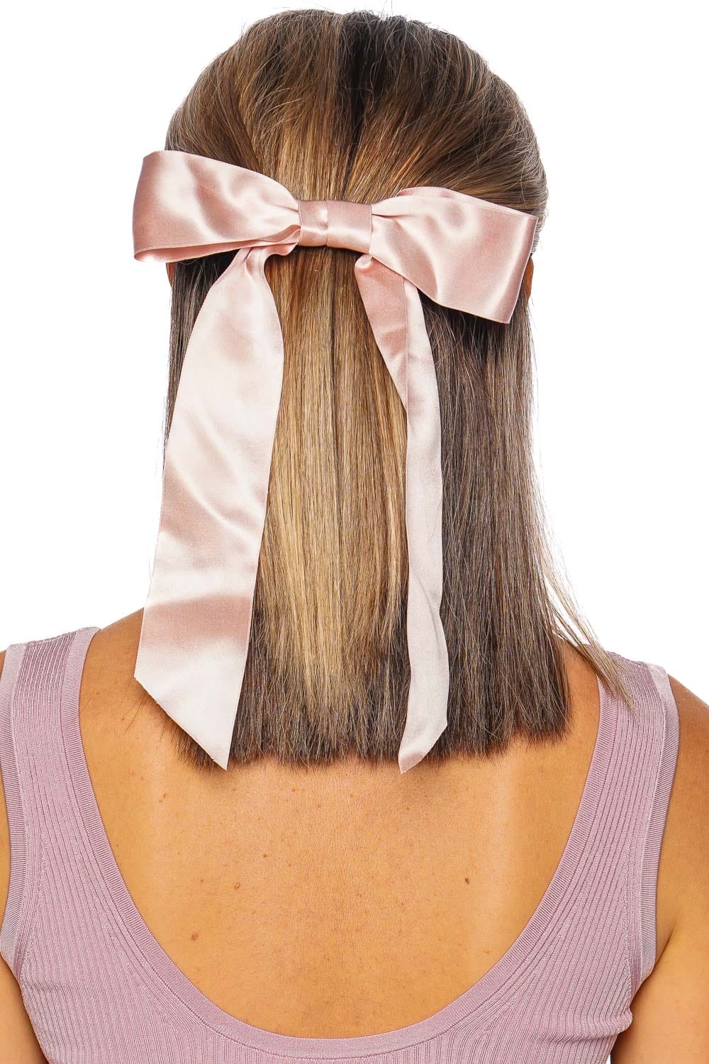 Jennifer Behr Virginia Blush Silk Bow Barrette