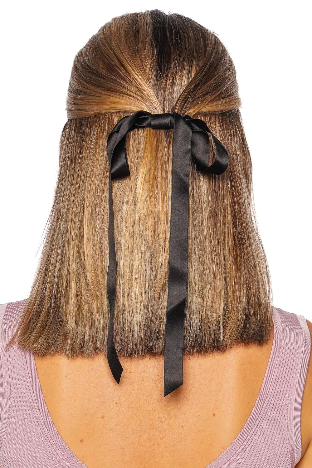 Jennifer Behr Greta Black Silk Bow Barrette