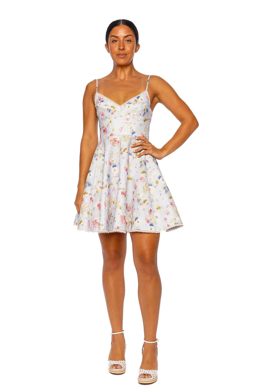 ZIMMERMANN Lucky Picnic Bouquet Floral Mini Dress