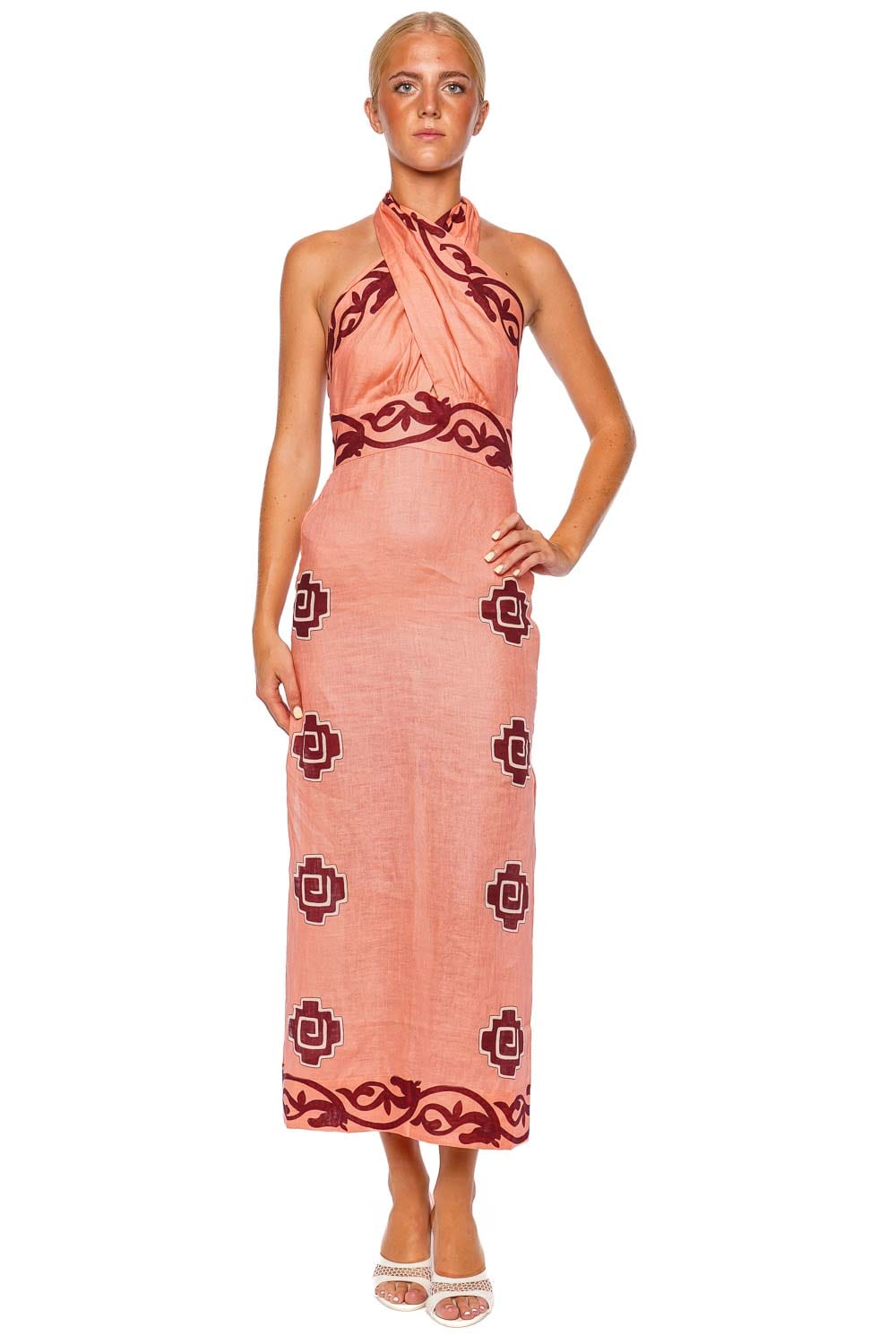 Johanna Ortiz Energetic Patterns Halter Midi Dress