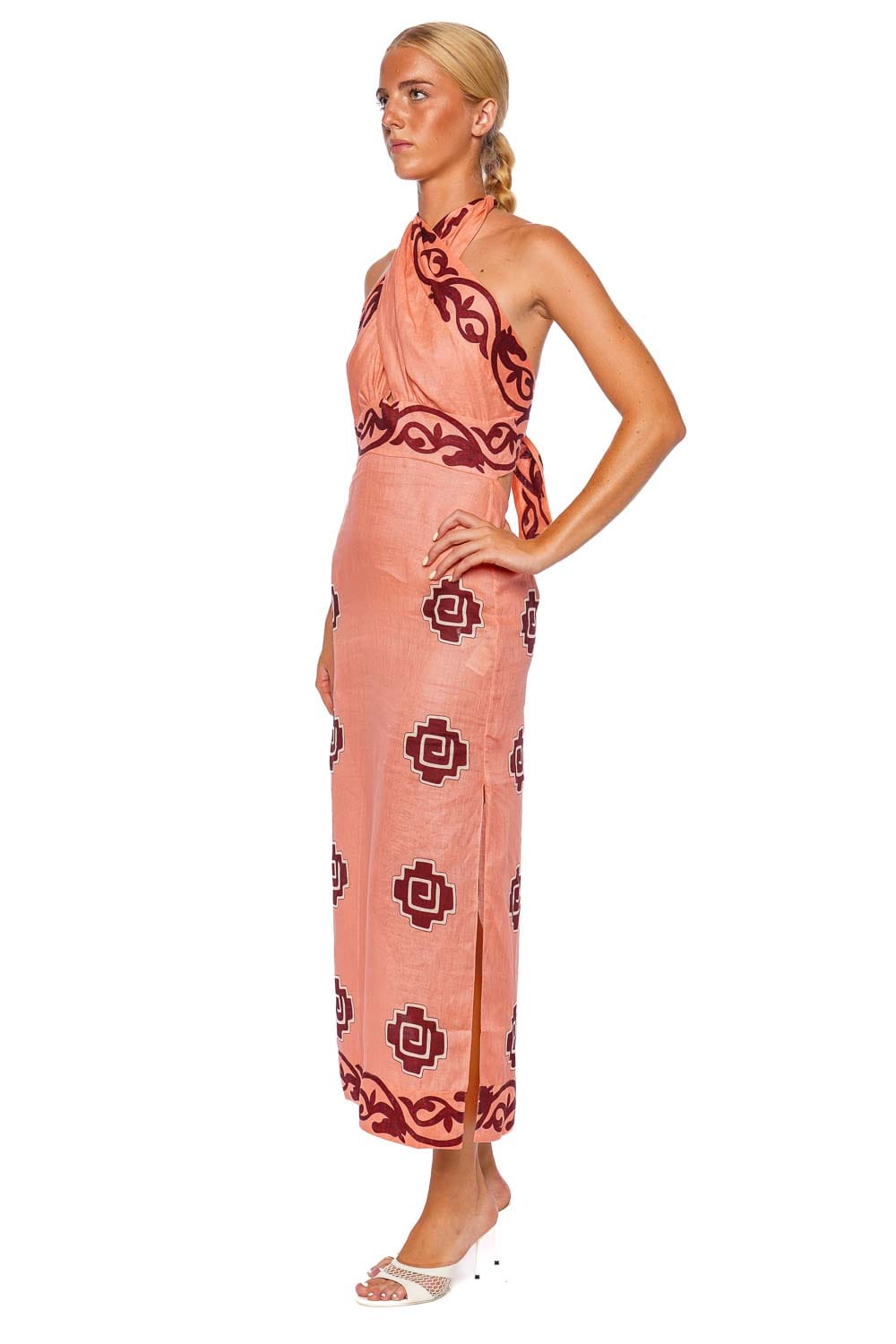 Johanna Ortiz Energetic Patterns Halter Midi Dress