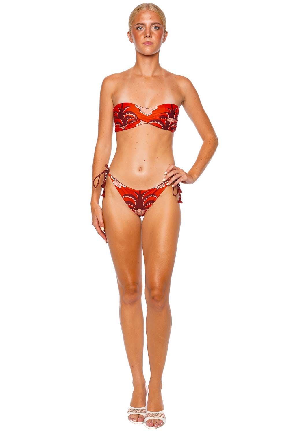 Johanna Ortiz Red Sea Sprite Bandeau Bikini Top