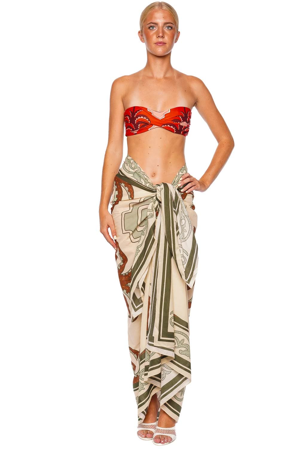 Johanna Ortiz Palm Tropical Equestrian Pareo Cover Up