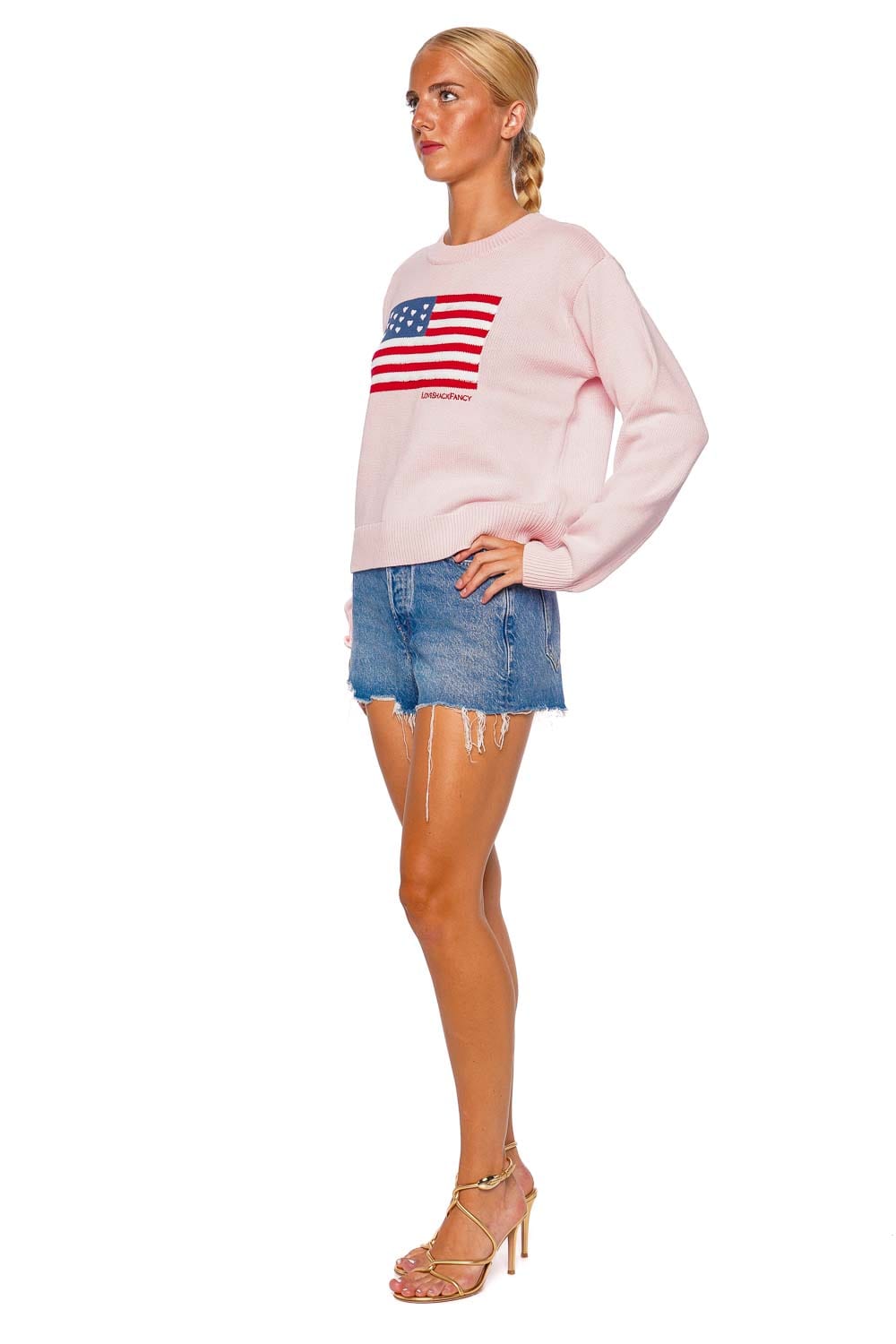LoveShackFancy TY PULLOVER K1953-2566 BLUSHING LIBERTY