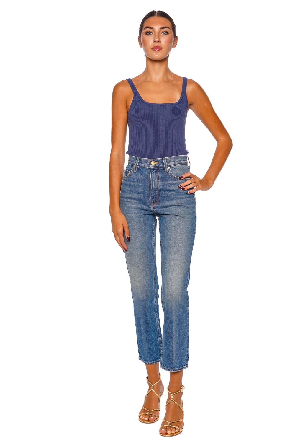 Aje. Emma Knit Tank 25PF1251 SLATE