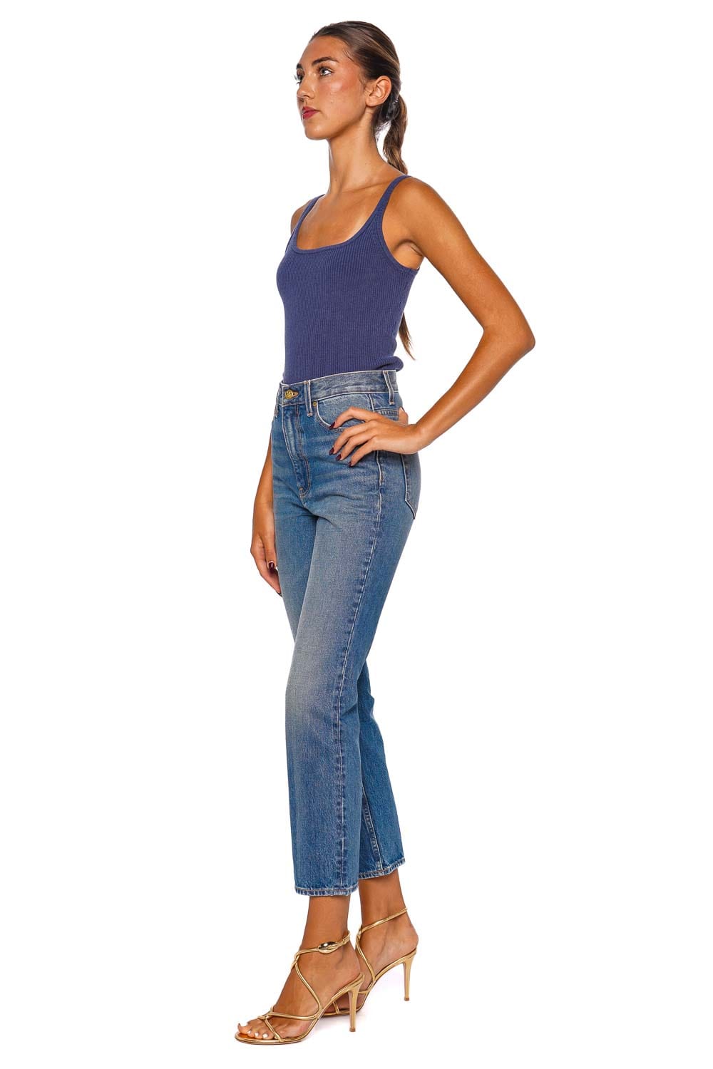 Aje. Emma Knit Tank 25PF1251 SLATE