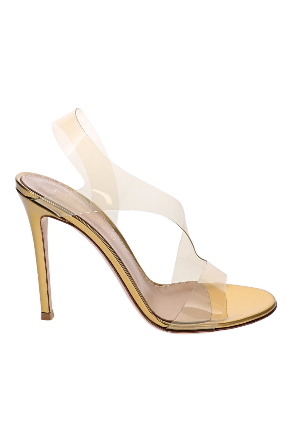 Metropolis Gold PVC Slingback Heel