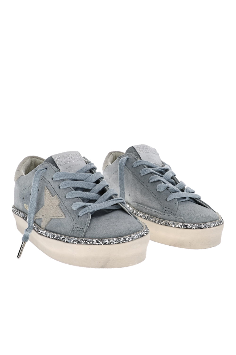 Golden Goose Hi Star Quarry Suede Glitter Foxing Sneakers