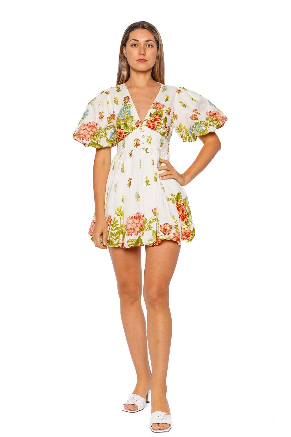 Hemant and Nandita Dhun Floral Balloon Mini Dress