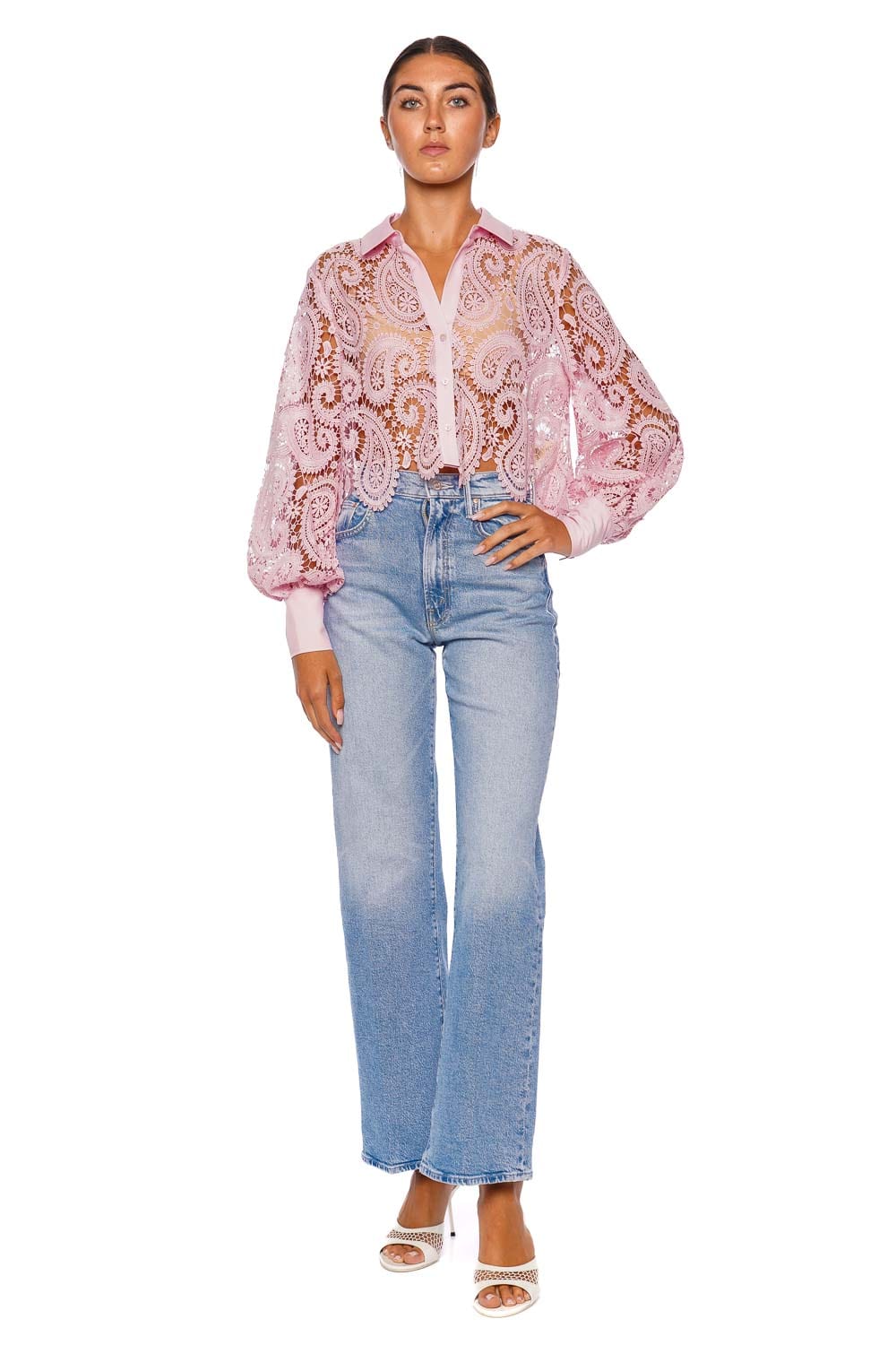 MOTHER Denim The Lasso Sneak Wide Leg Jean
