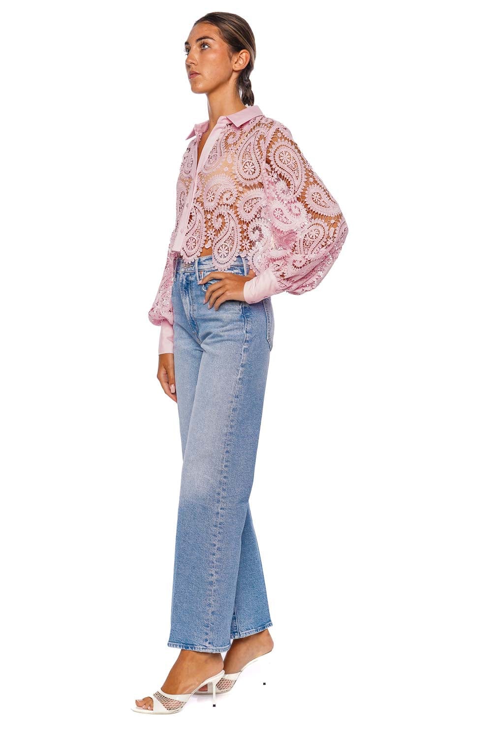 MOTHER Denim The Lasso Sneak Wide Leg Jean