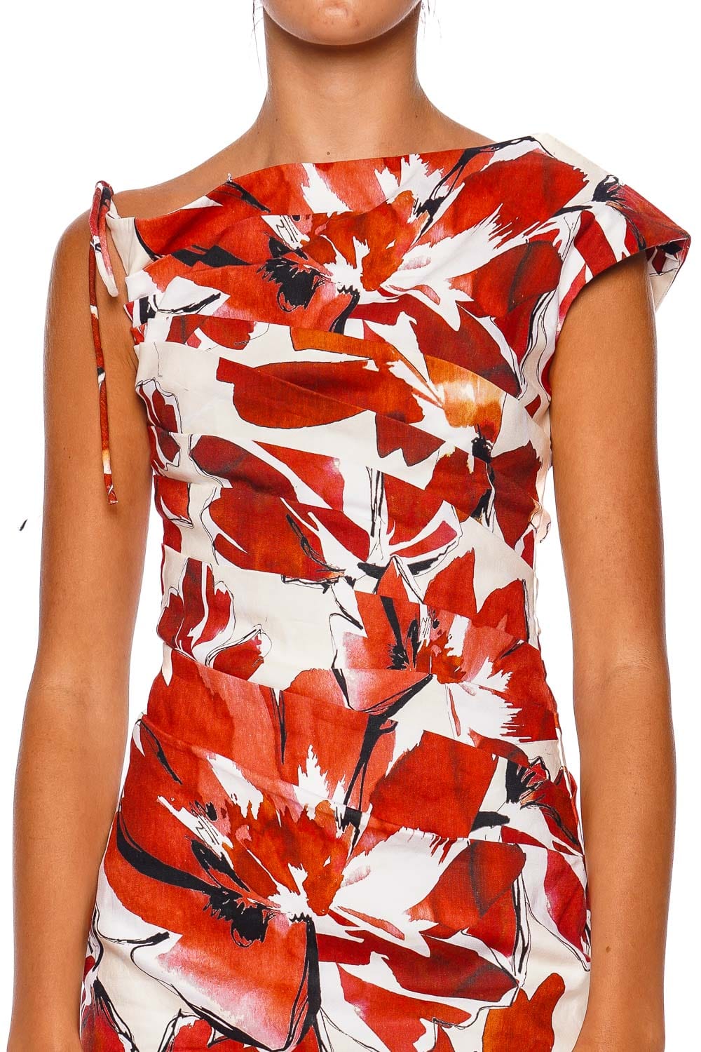 Shona Joy Ember Blossom Draped Mini Dress