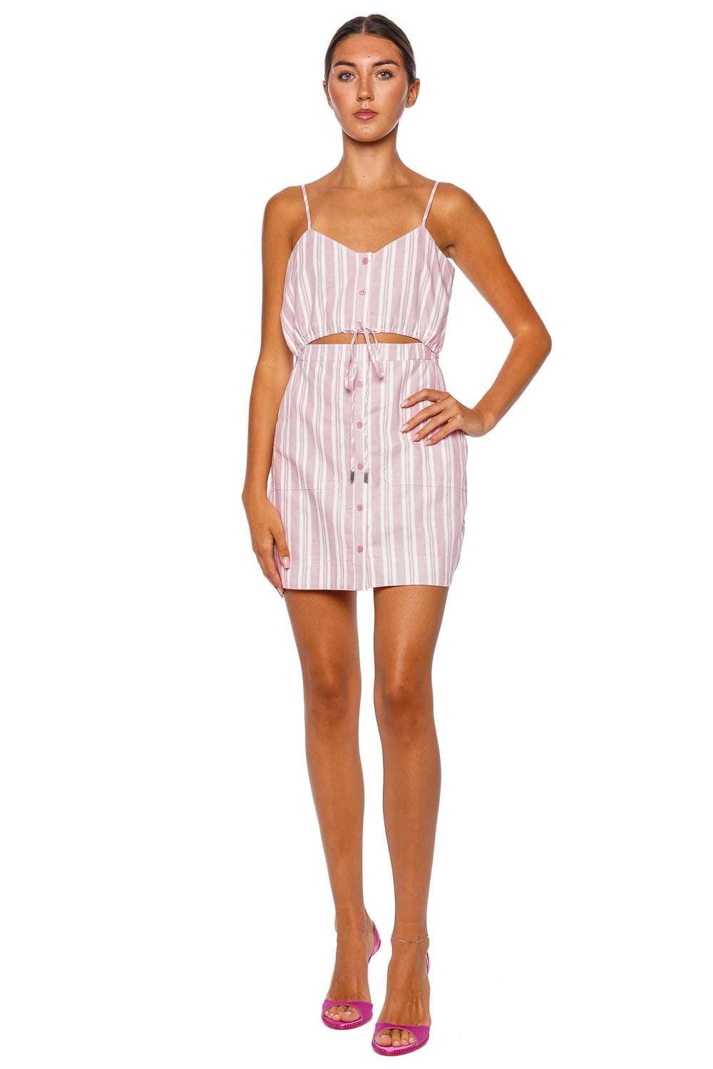 SIMKHAI Annie Sorbet Stripe Mini Dress