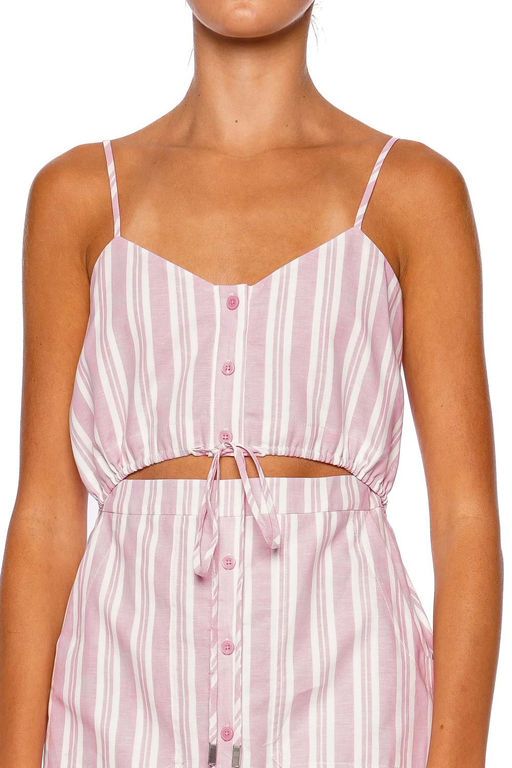 SIMKHAI Annie Sorbet Stripe Mini Dress