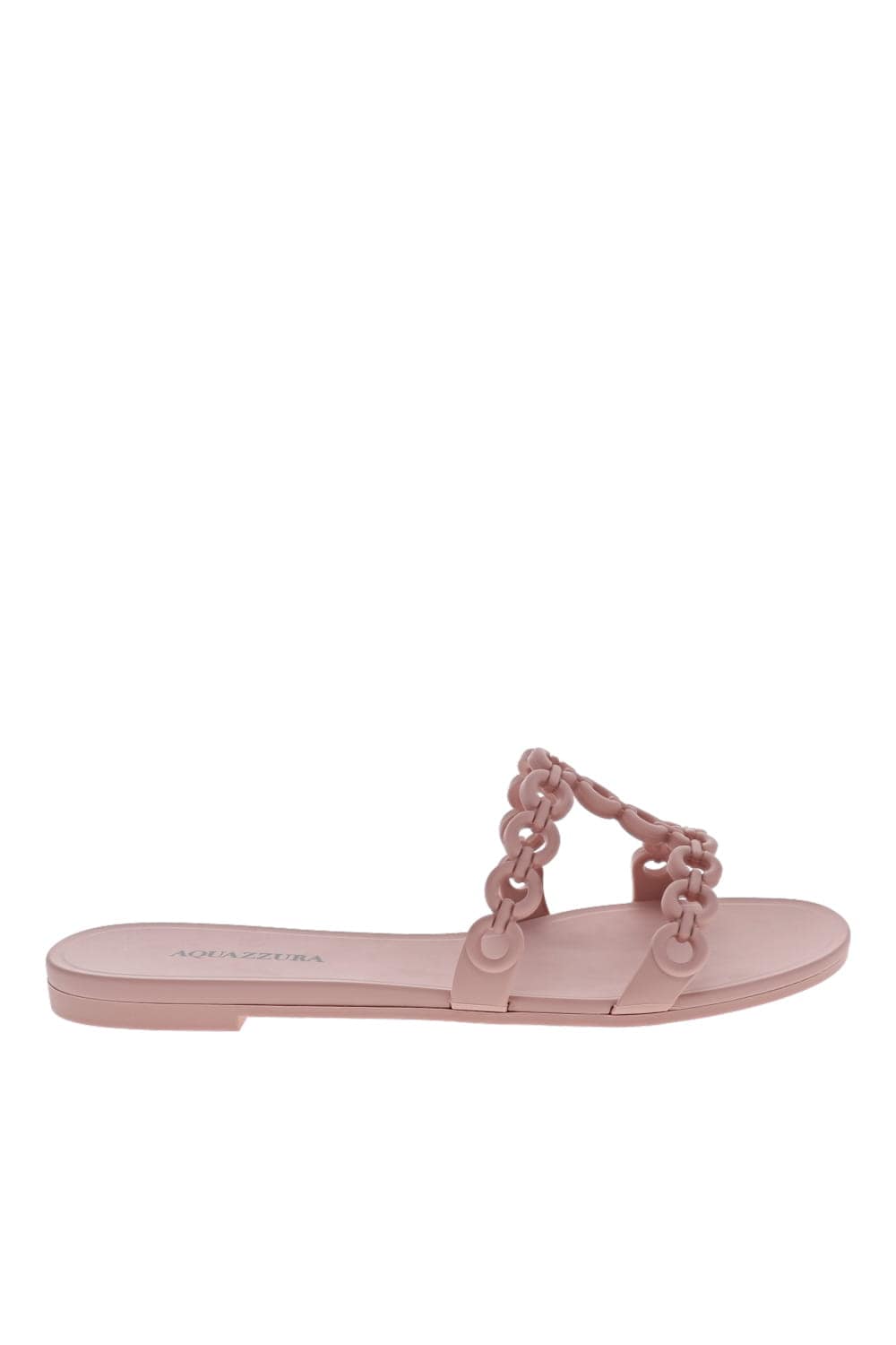 AQUAZZURA Pink Infinity Chain Jelly Flat Sandal