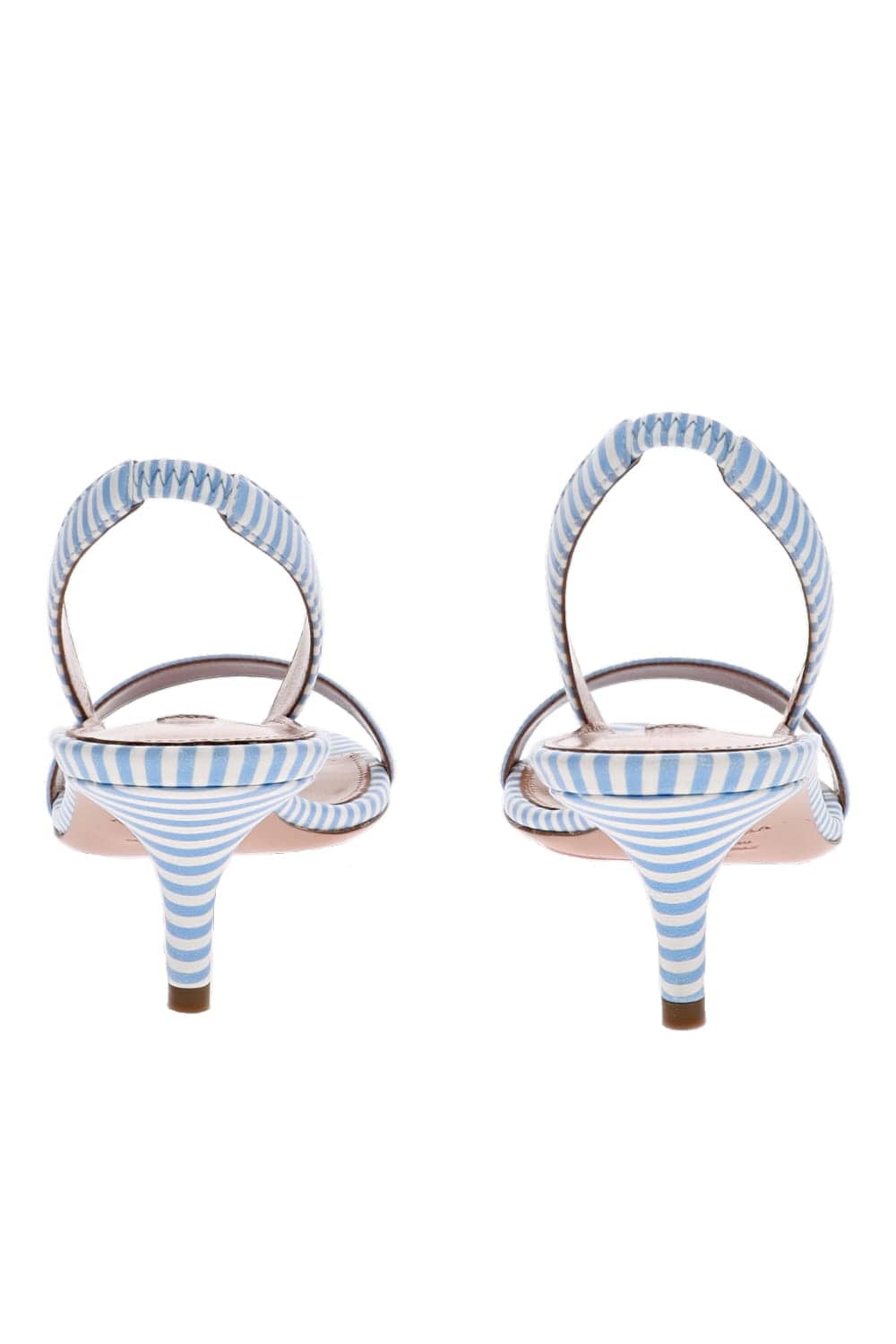AQUAZZURA So Nude Blue Leather Slingback Sandal