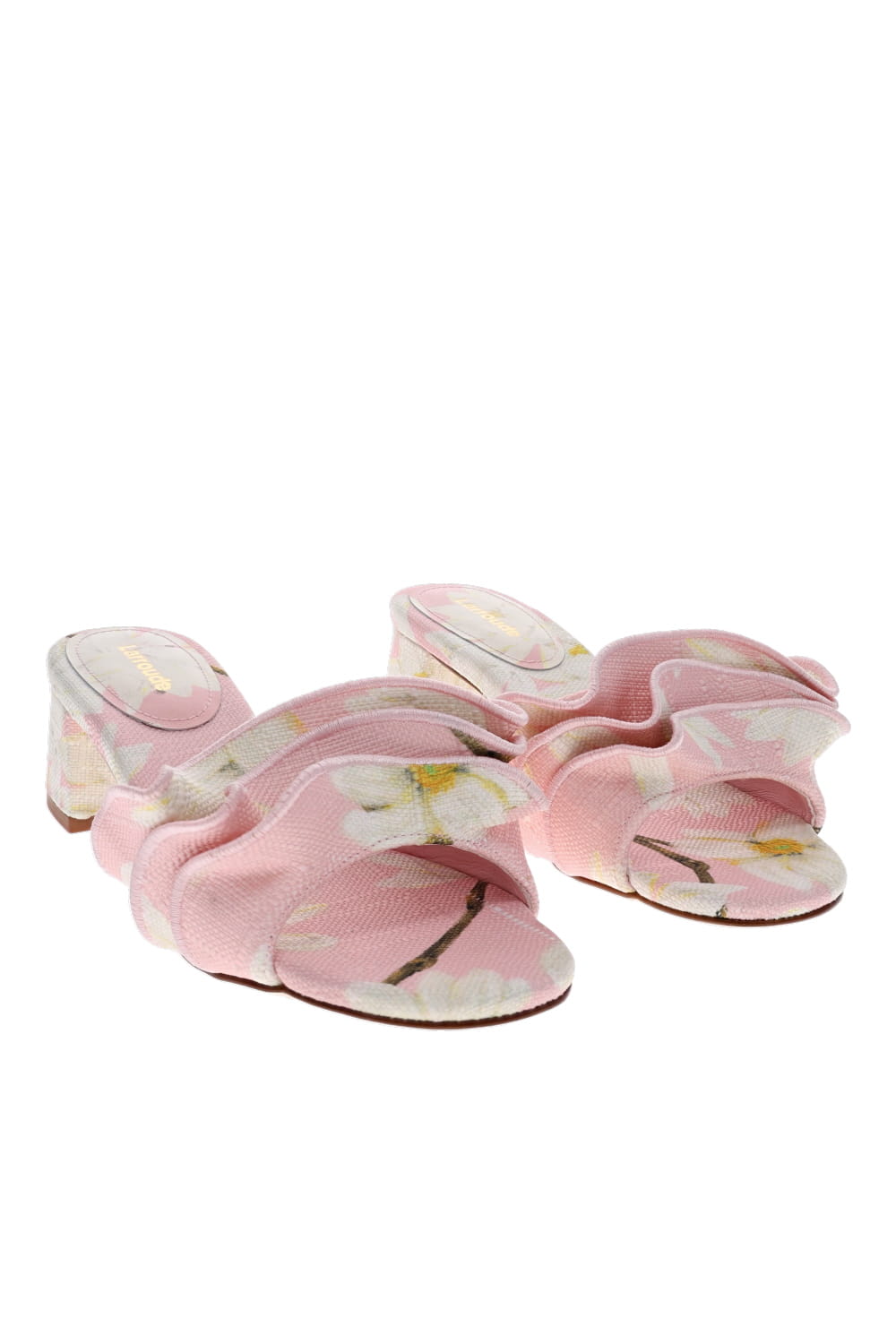 Larroudé BRIGITTE RUFFLE MULE L144-BRIG-TULI-1568 TULIP RAFFIA