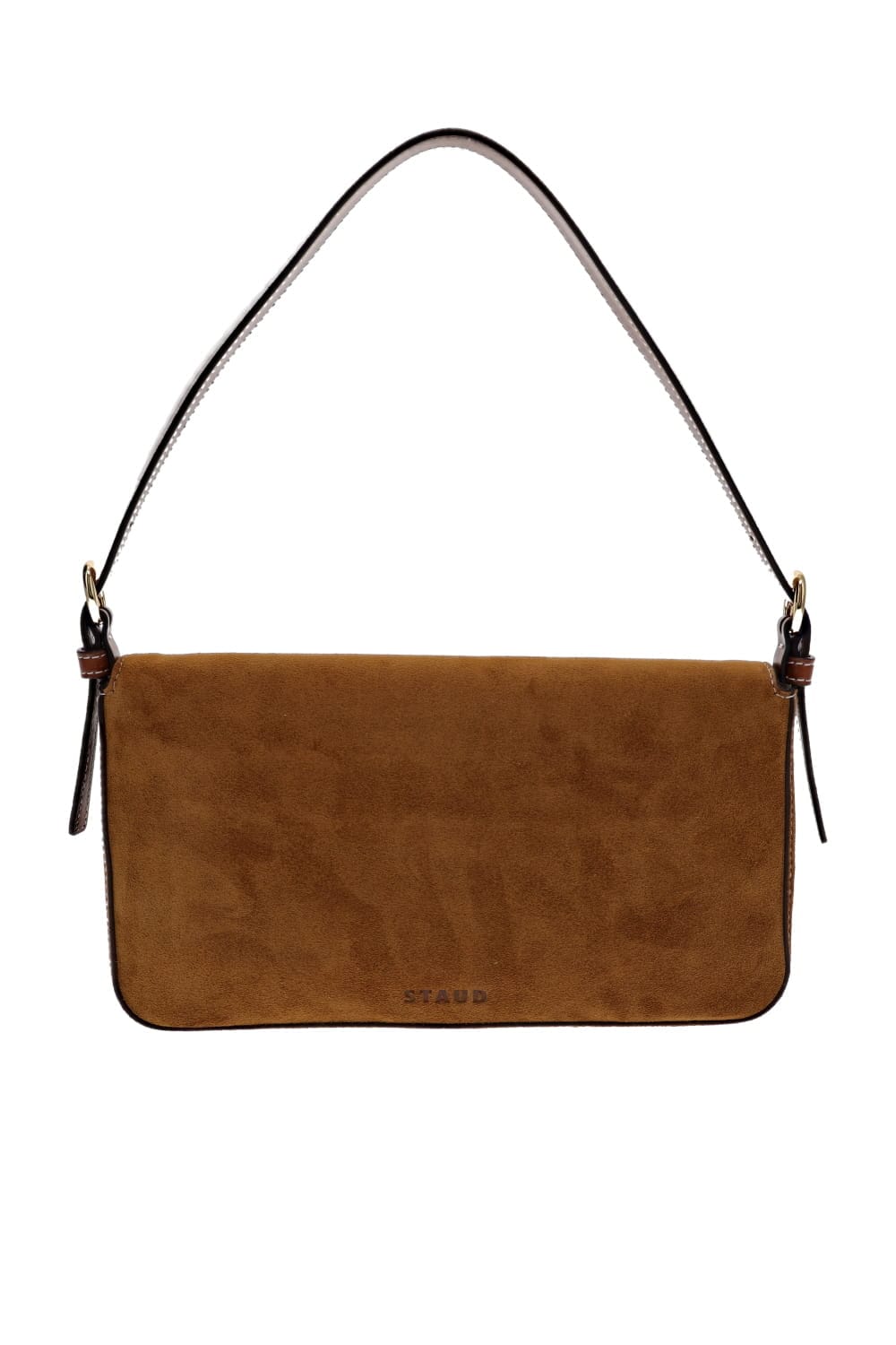 Staud Harlow Tan Suede Leather Shoulder Bag