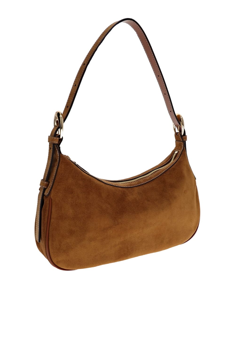 Staud Pine Tan Suede Leather Shoulder Bag