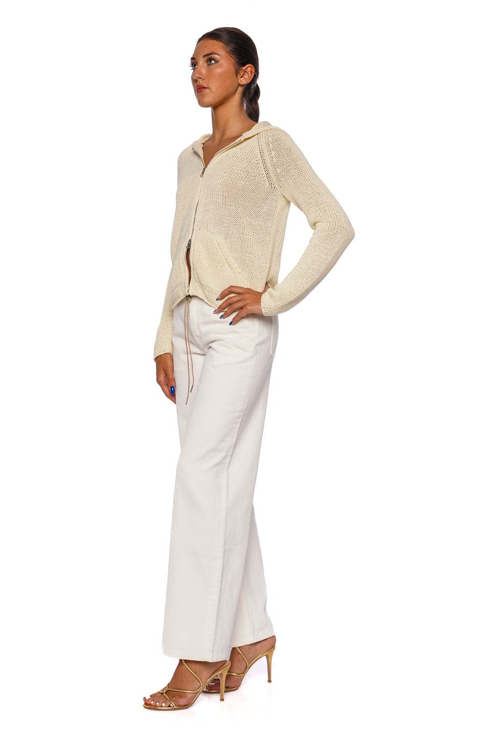 Still Here Cool Milk Low Rise Drawstring Jean