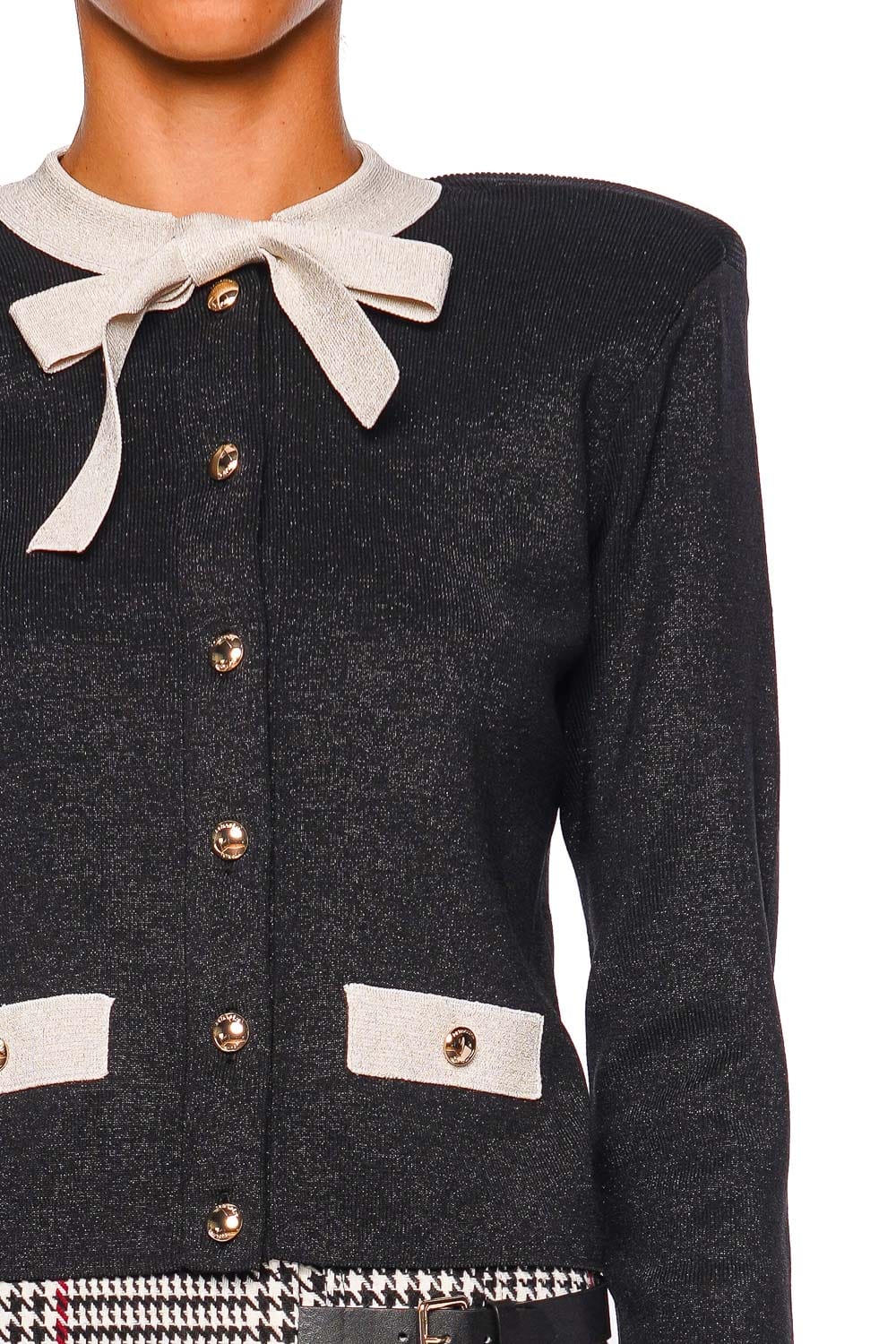 Retrofête Virginie Contrast Long Sleeve Knit Jacket