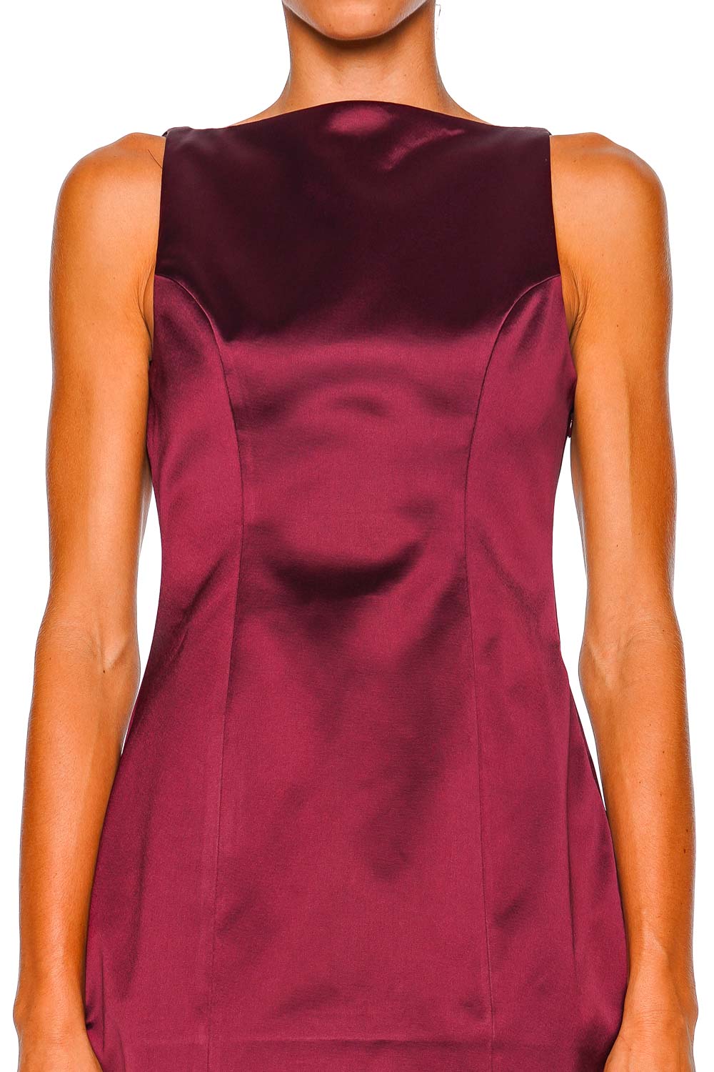 Retrofête Livie Port Satin Sleeveless Mini Dress