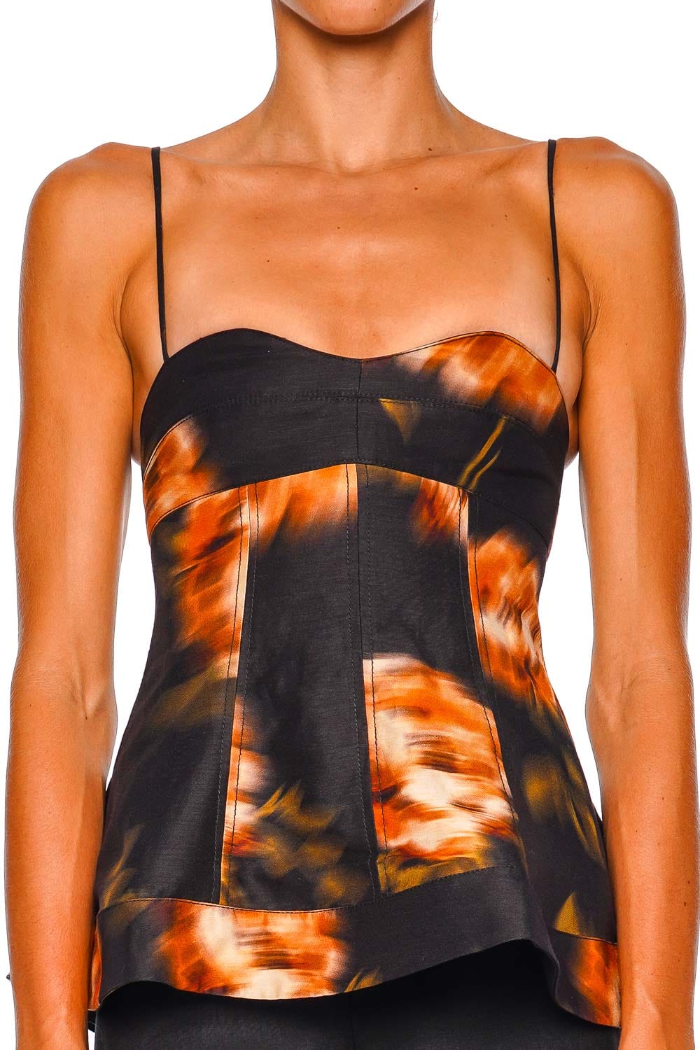 CLEA Miro Floral Sweetheart Peplum Top