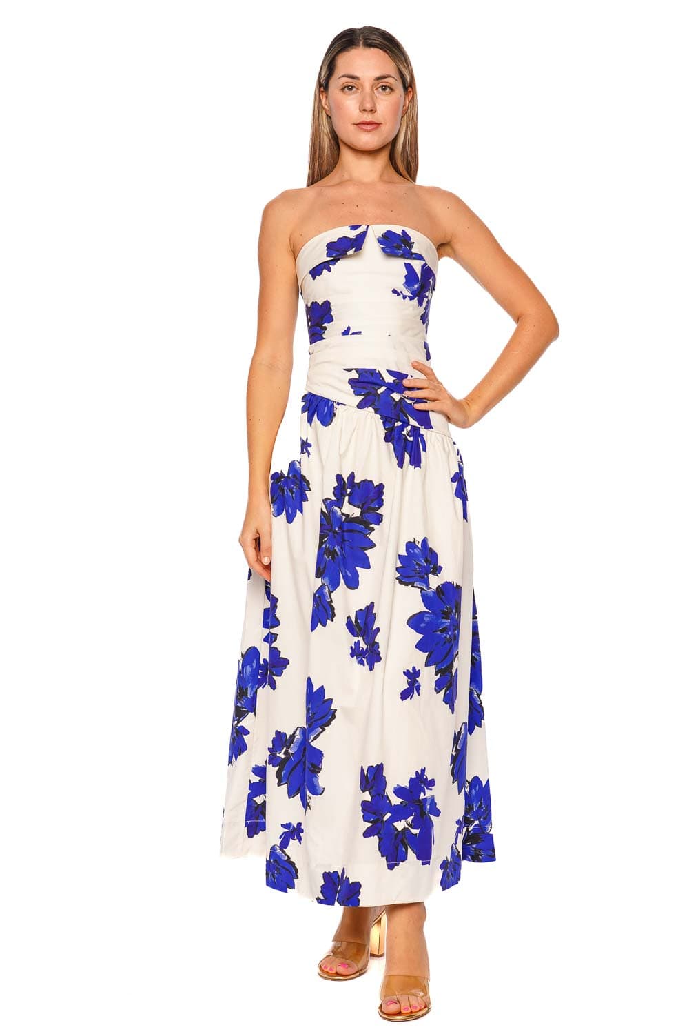 Shona Joy Enya Midnight Wallflower Strapless Maxi Dress