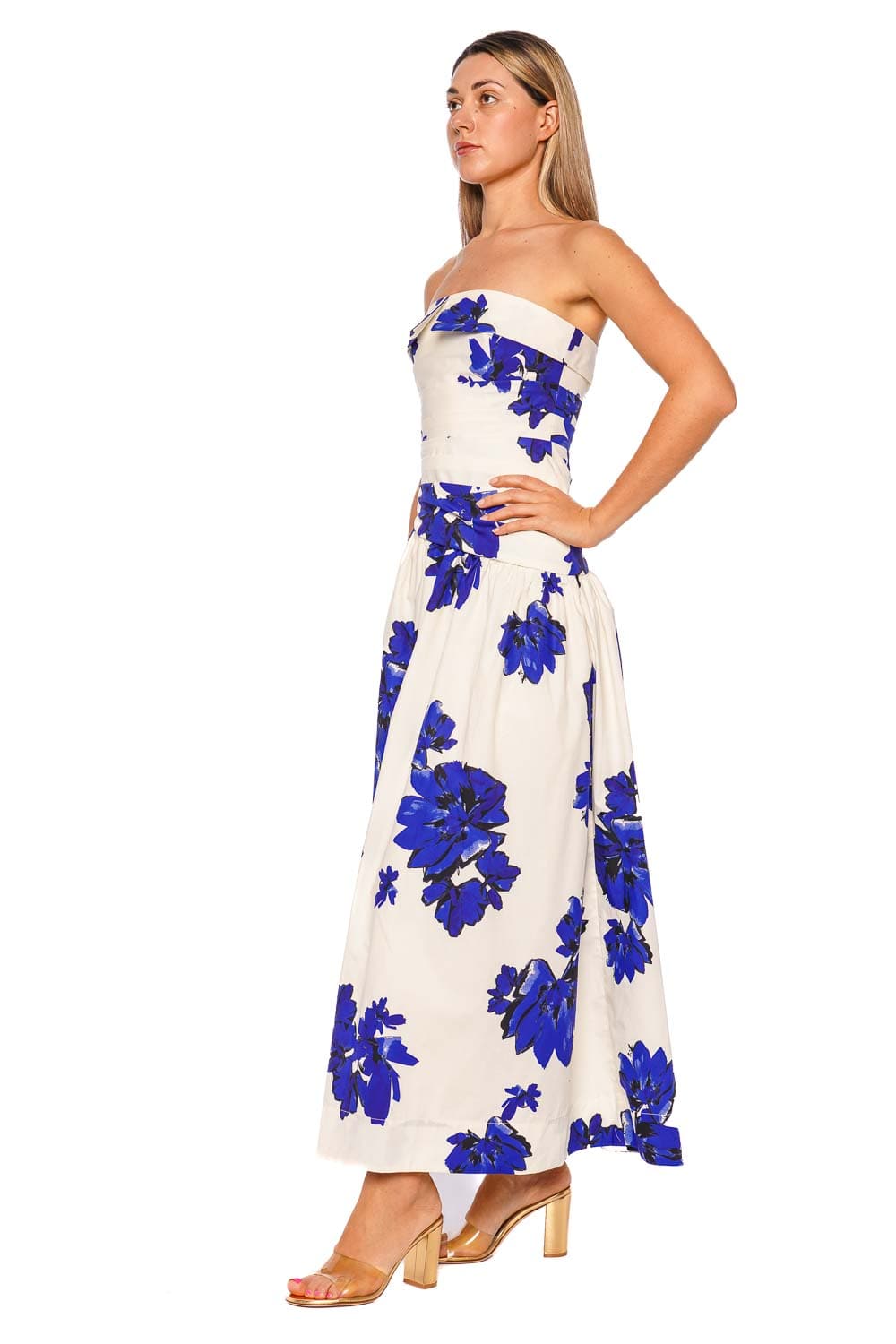 Shona Joy Enya Midnight Wallflower Strapless Maxi Dress
