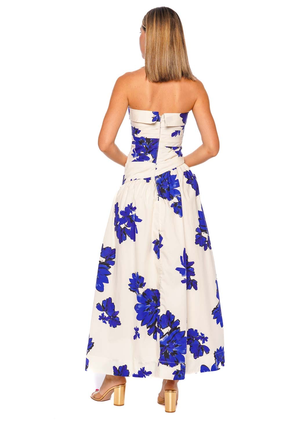 Shona Joy Enya Midnight Wallflower Strapless Maxi Dress