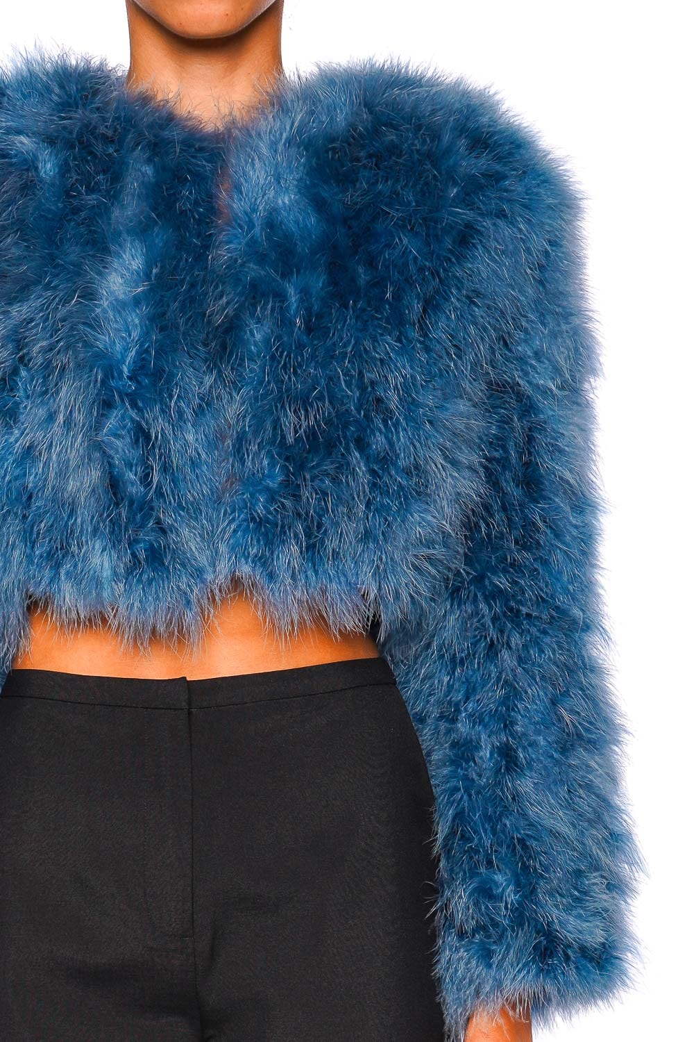 Bubish Manhattan Cropped Denim Feather Jacket