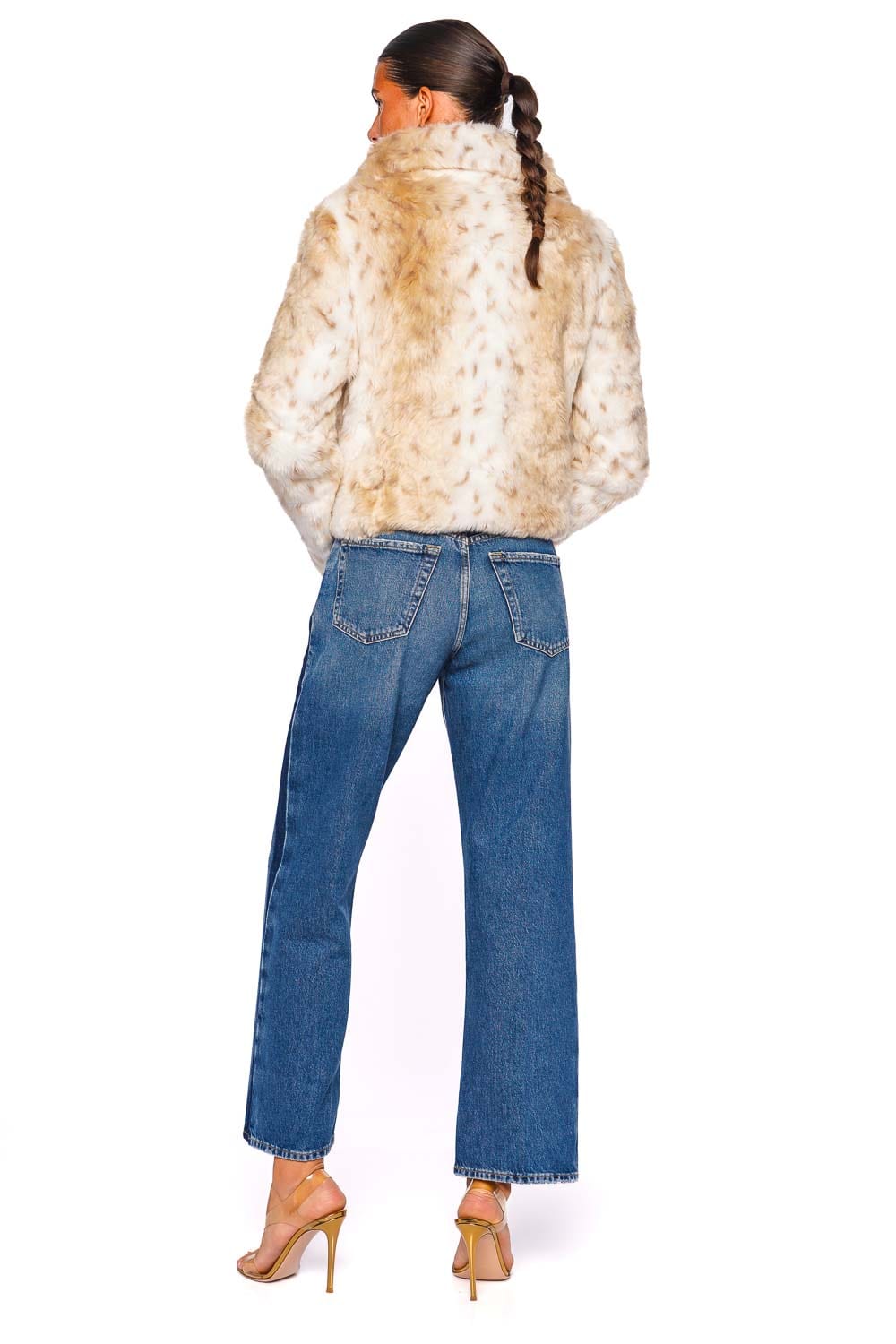 Bubish Chelsea Animal Print Faux Fur Jacket