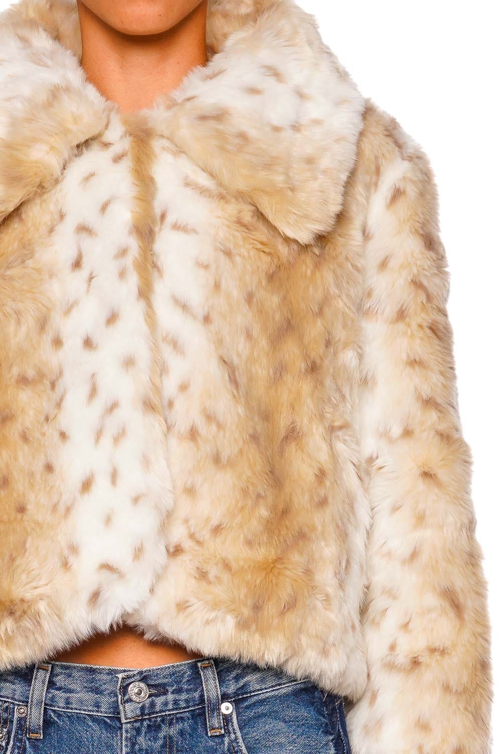 Bubish Chelsea Animal Print Faux Fur Jacket