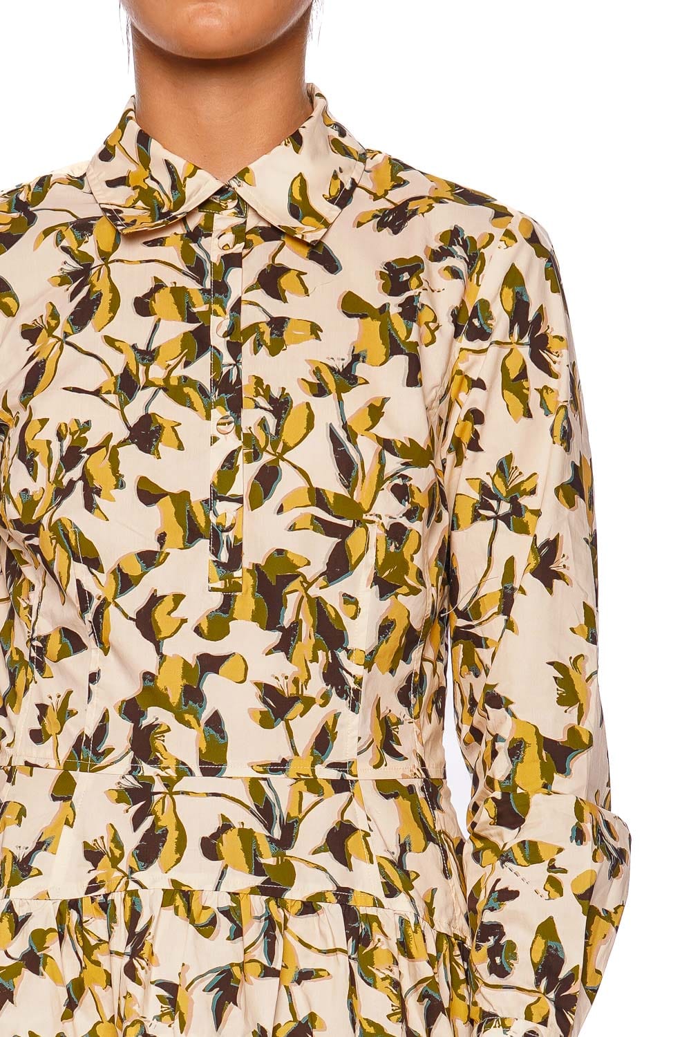 Ulla Johnson Nanette Floral Long Sleeve Mini Dress in Ivory