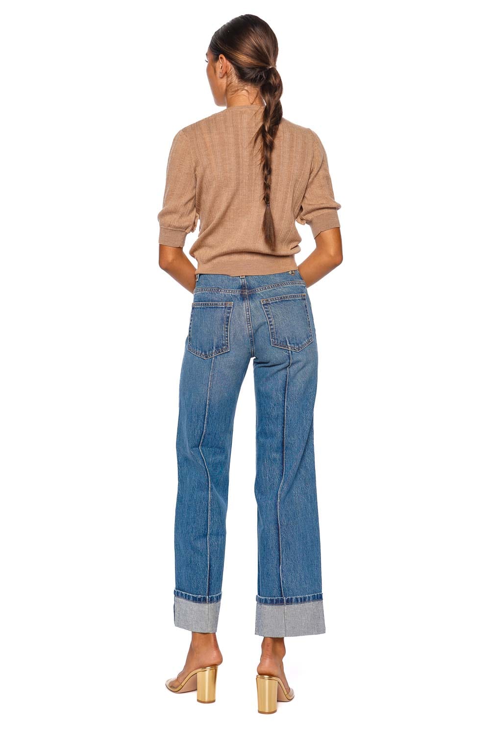 Ulla Johnson Genevieve Danube High Rise Wide Leg Jeans