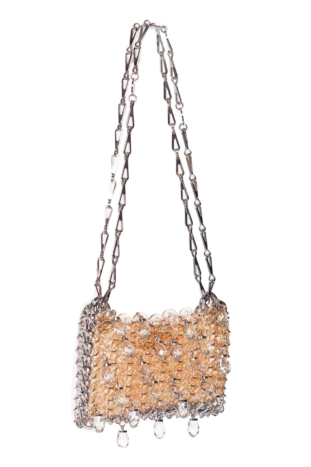 Rabanne 1969 Transparent Pink Disc Chain Shoulder Bag