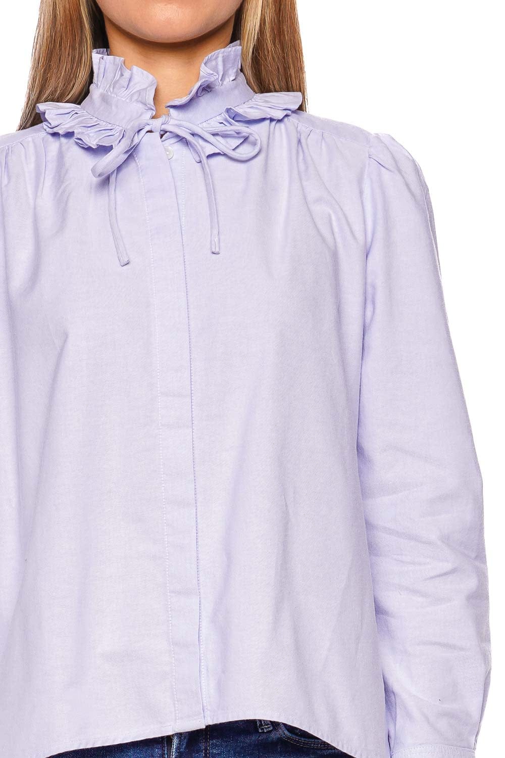 Citizens of Humanity Calista Frilled Collar Cotton Button Down Shirt