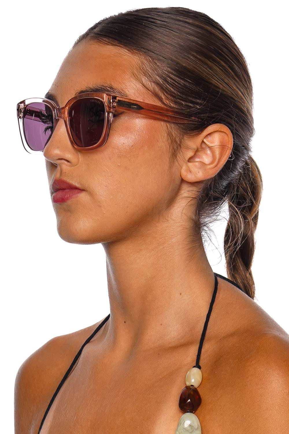 Tom Ford Eyewear Haylay Transparent Pink Sunglasses