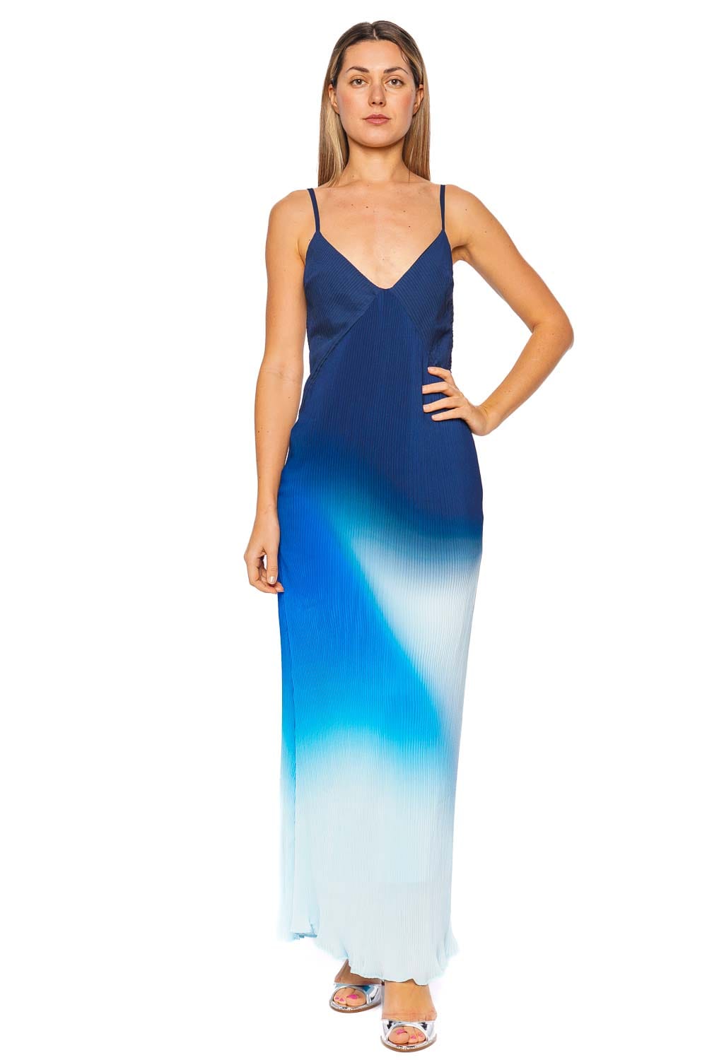 princess polly baby blue dress White Blue Ombre Dress White And Blue Ombre Wedding Dress Dusty Blue Light  Blue Beach
