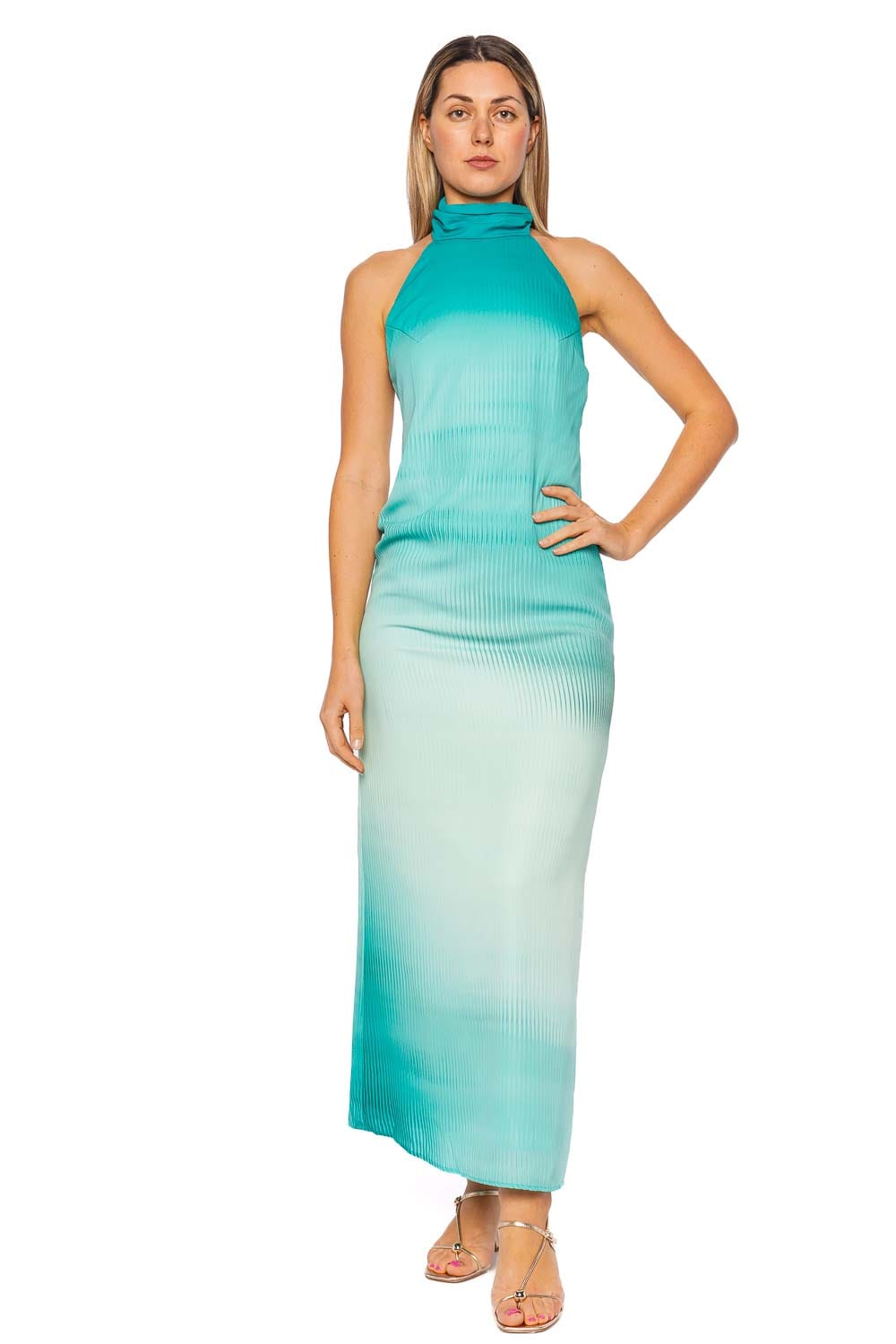 BAOBAB Chianti Eden Green Halter Maxi Dress