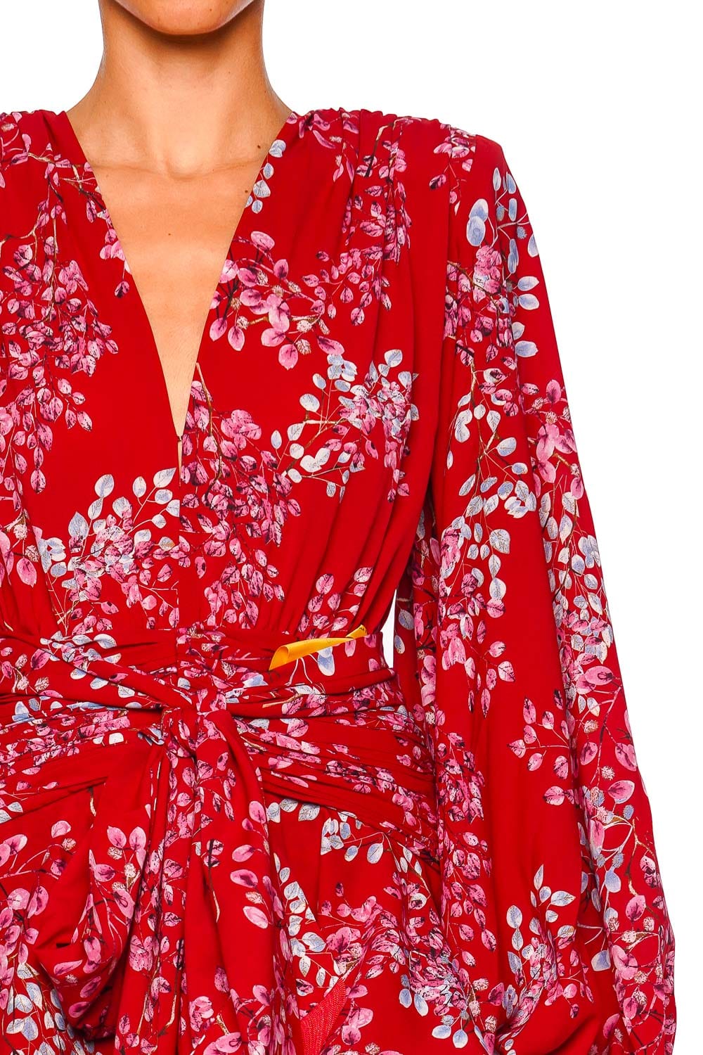 Bronx and Banco Bedouin Red Multi Long Sleeve Mini Dress