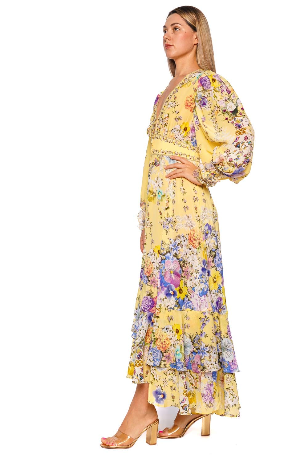 Camilla Darling Buds Long Sleeve Buttoned Maxi Dress