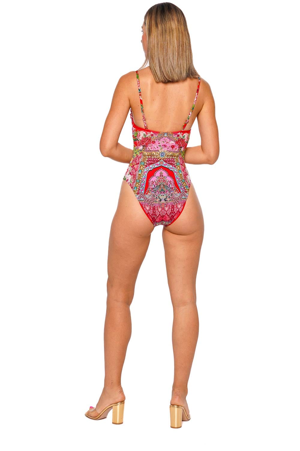 Camilla Heirloom Empire Ruched Cup Underwire One Piece with Tie Front