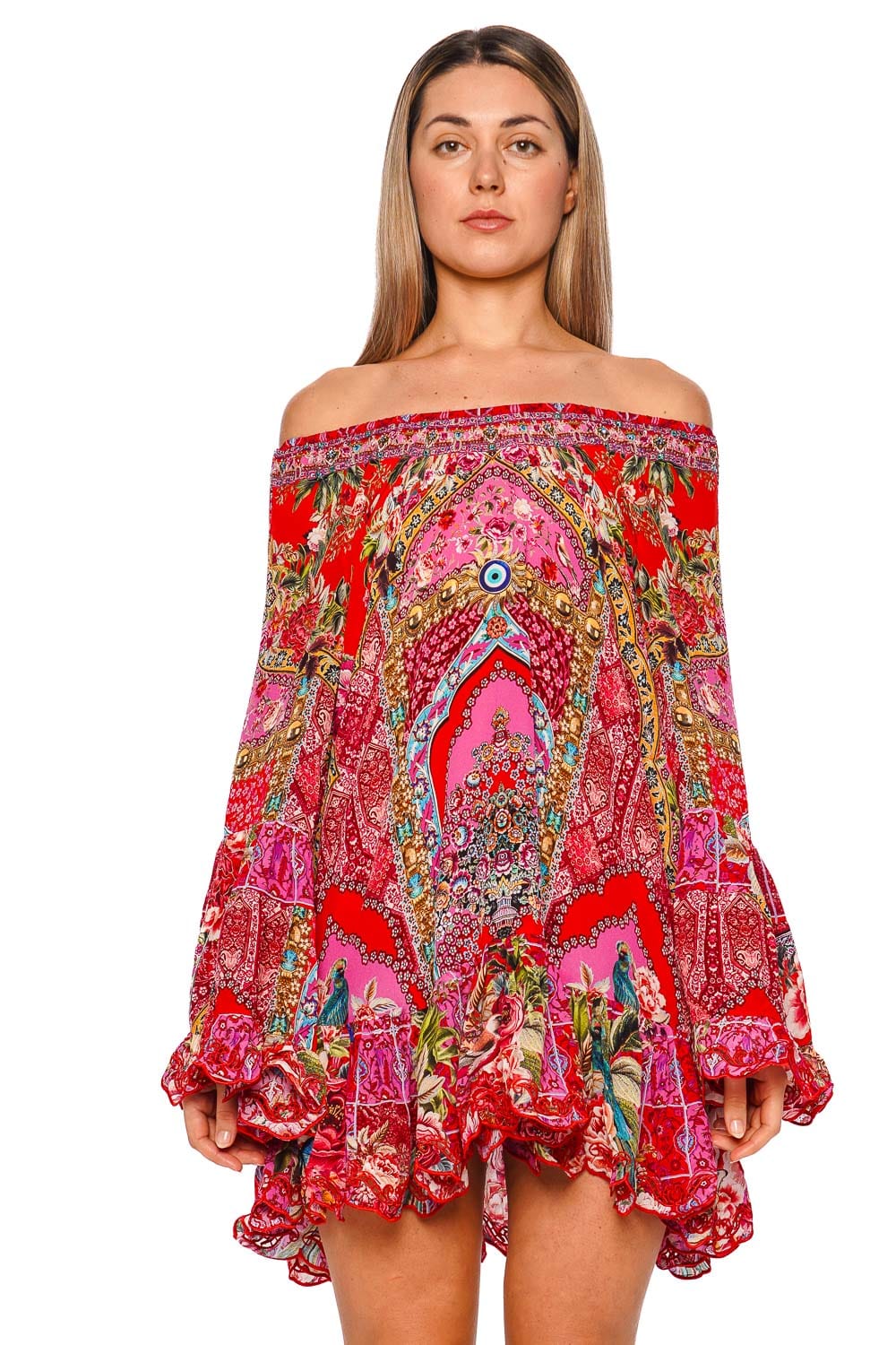 Camilla Heirloom Empire A Line Frill Mini Dress