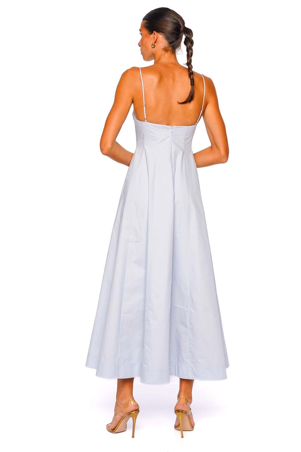 CLEA Cynthia Blue Cotton Maxi Dress