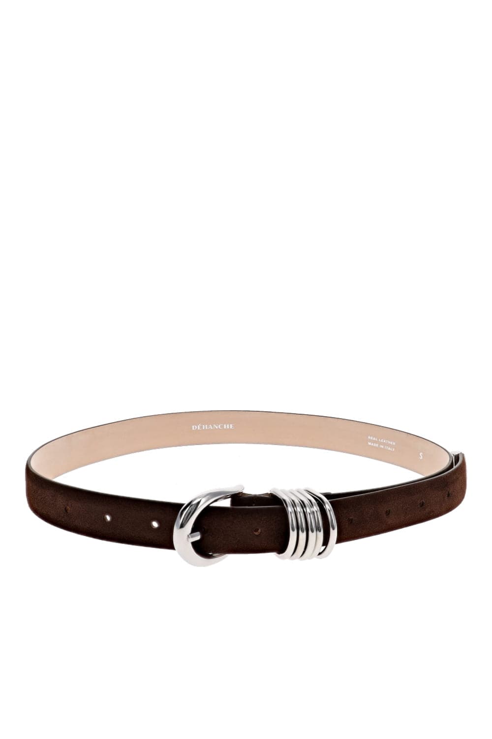 Déhanche Hollyhock Chocolate Suede Leather Belt