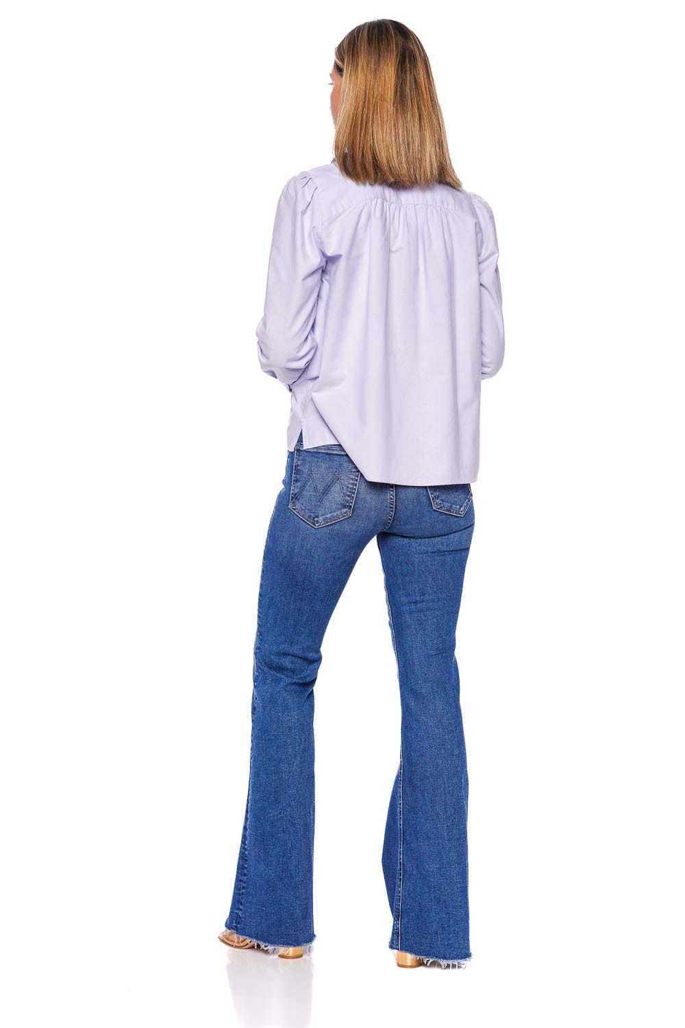 MOTHER Denim The Doozy Sneak Fray Flare Jean